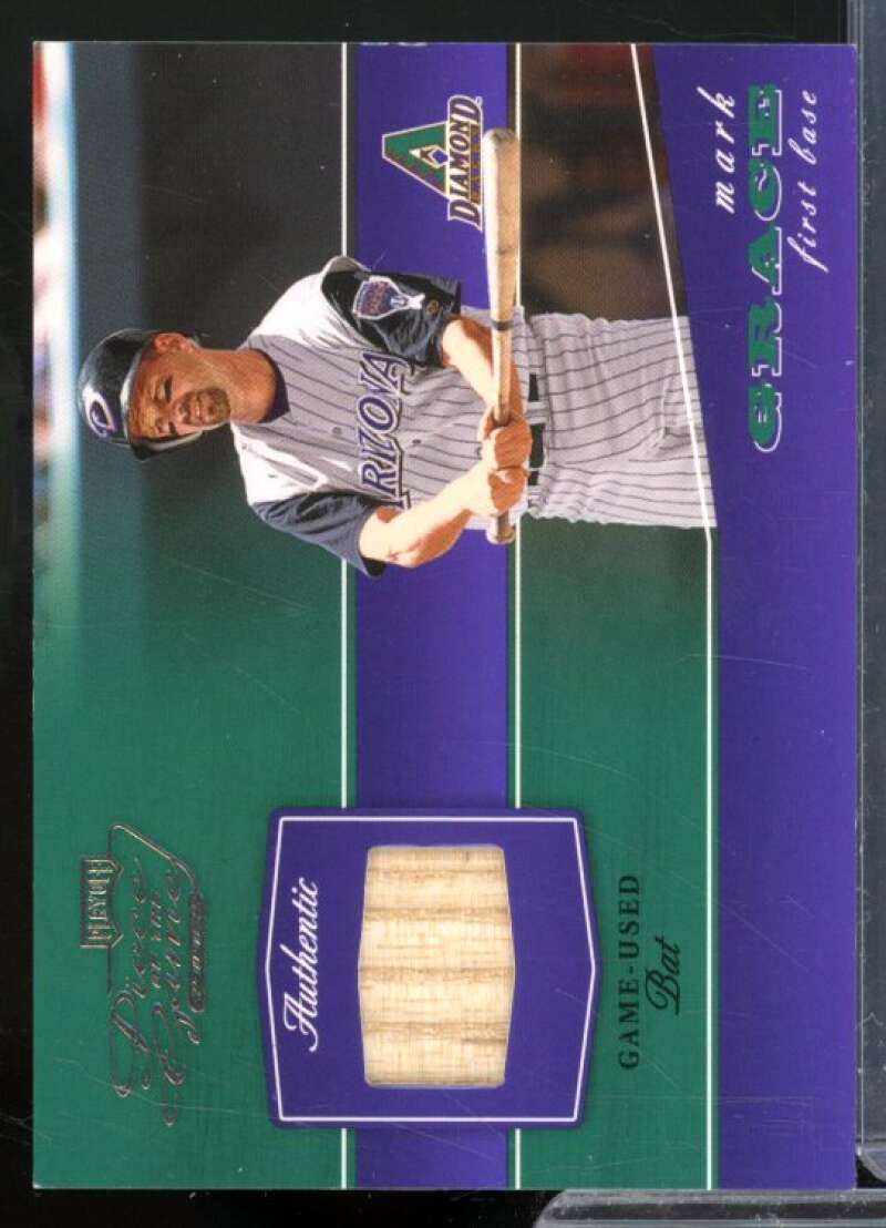 Mark Grace Bat Card 2002 Playoff Piece of the Game Materials #56A  Image 1