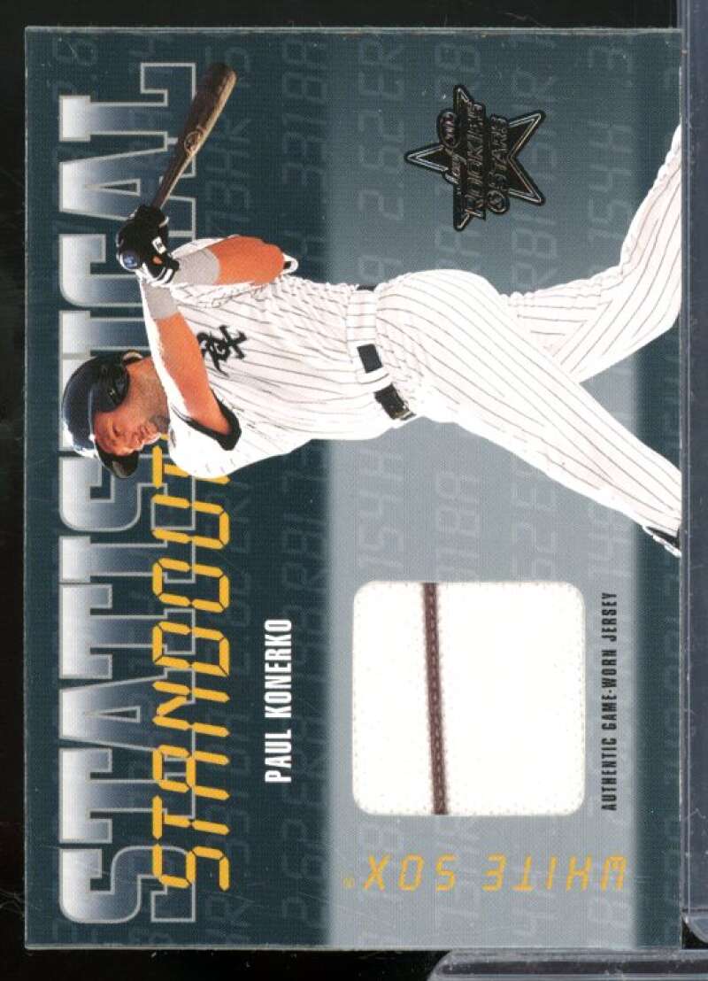 Paul Konerko Jsy 2002 Leaf Rookies Stars Statistical Standouts Materials #36  Image 1
