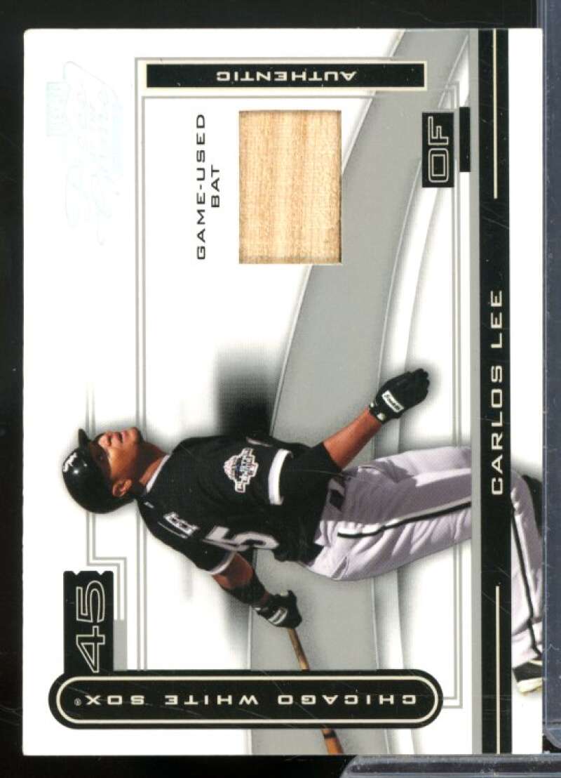 Carlos Lee Bat Card 2003 Playoff Piece of the Game Silver #22  Image 1