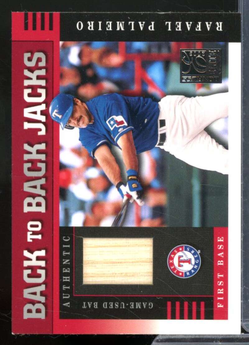 Rafael Palmeiro Card 2003 Donruss Elite Back to Back Jacks #16  Image 1