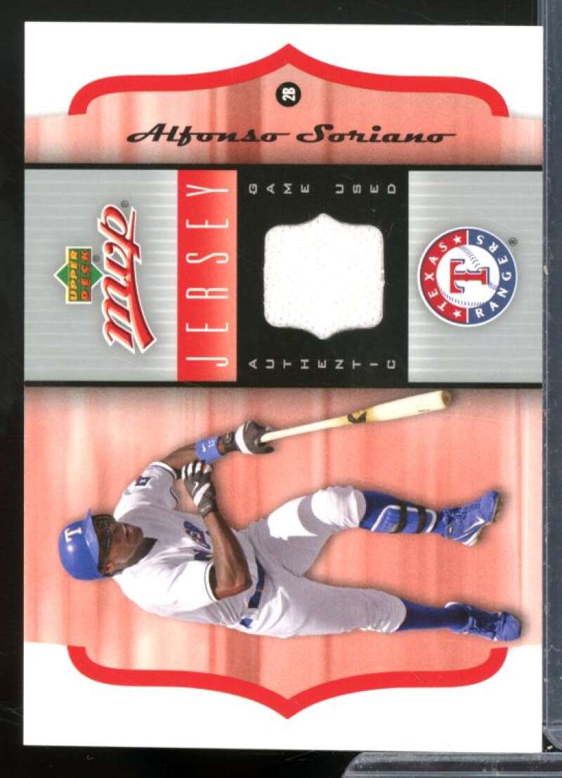 Alfonso Soriano Card 2005 Upper Deck MVP Jersey #AS  Image 1