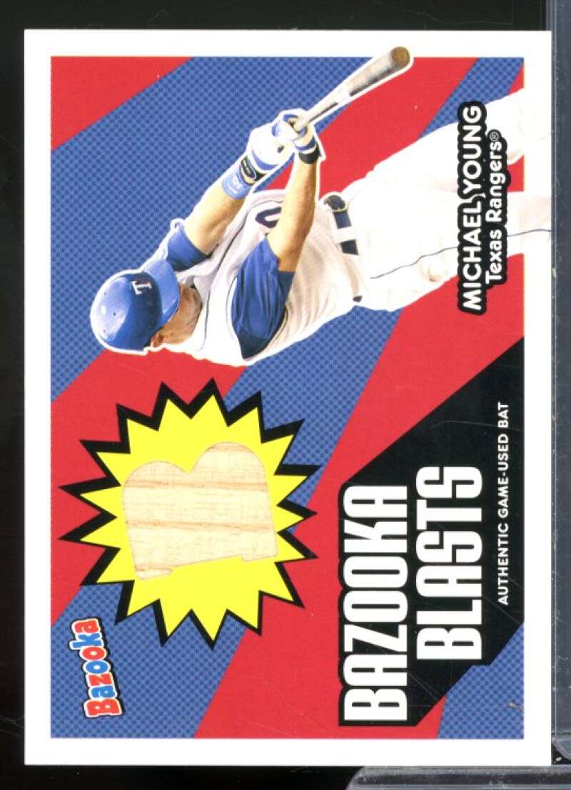 Michael Young B Card 2005 Bazooka Blasts Bat Relics #MY  Image 1