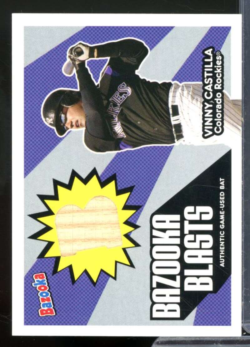 Vinny Castilla D Card 2005 Bazooka Blasts Bat Relics #VC  Image 1