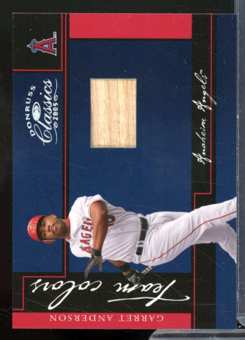 Garret Anderson Card 2005 Donruss Classics Team Colors Bat #11  Image 1