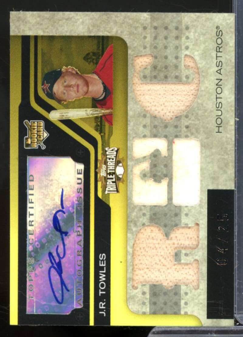 J.R. Towles Jsy AU Rookie Card 2008 Topps Triple Threads Gold #151a  Image 1