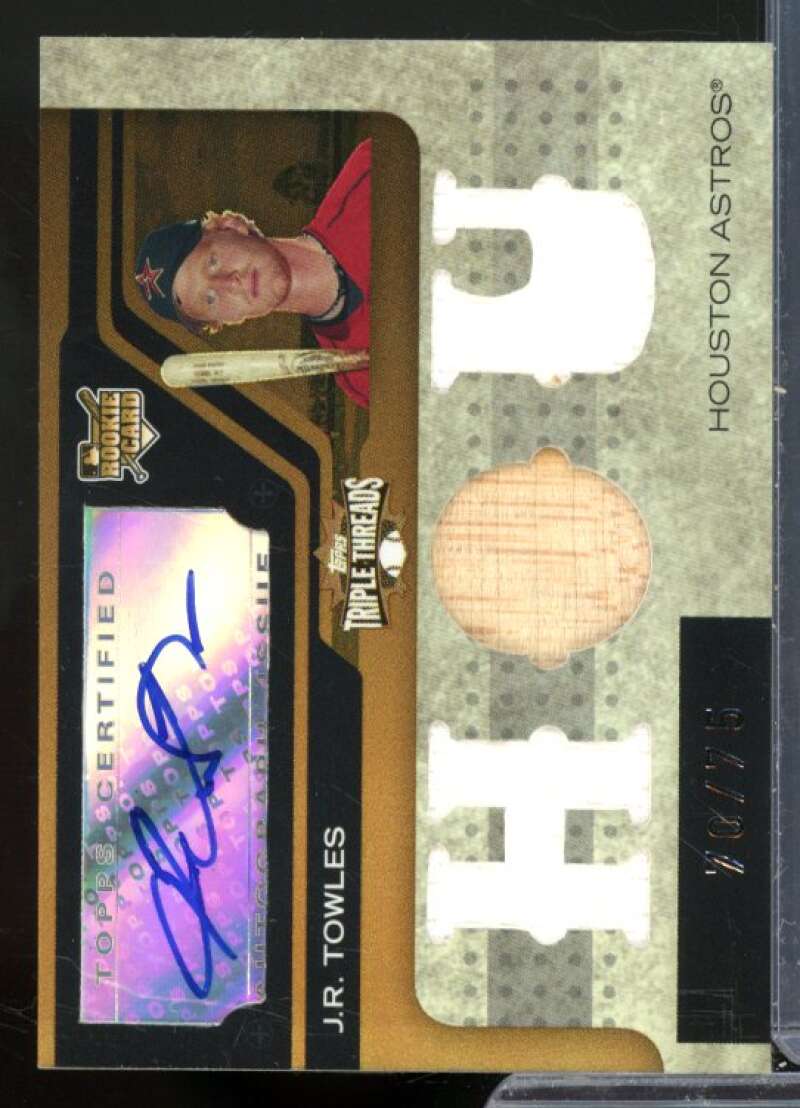 J.R. Towles Jsy AU Rookie Card 2008 Topps Triple Threads Sepia #151a  Image 1
