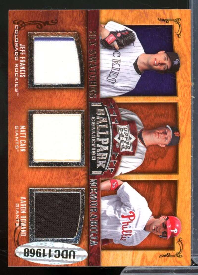 Peavy/Young/Tulowitzki/Francis/Cain/Rowand 2008 UD Ballpark Collection #288  Image 2