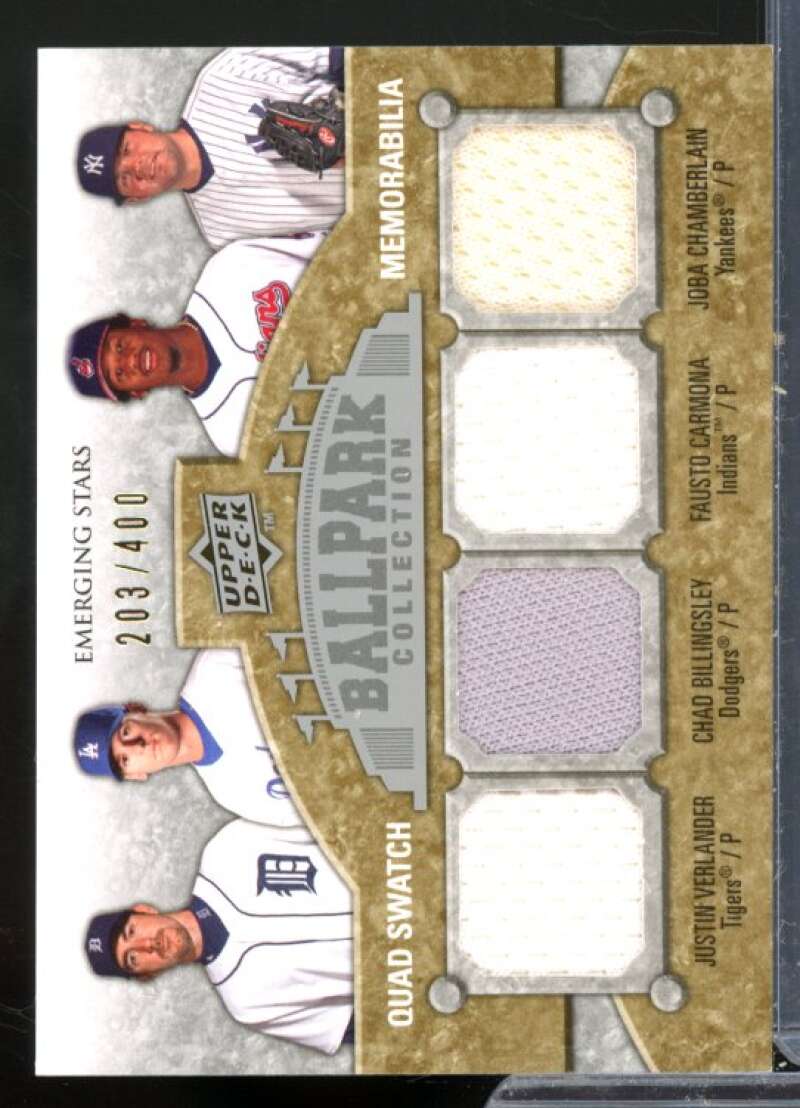 Chamberlain/Carmona/Billingsley/Verlander Card 2009 UD Ballpark Collection #240  Image 1