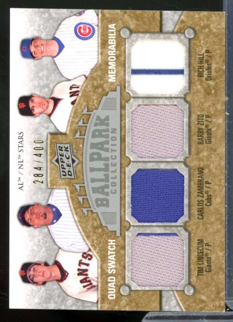 Rich Hill/Tim Lincecum/Zito/Zambrano 2009 Upper Deck Ballpark Collection #209  Image 1