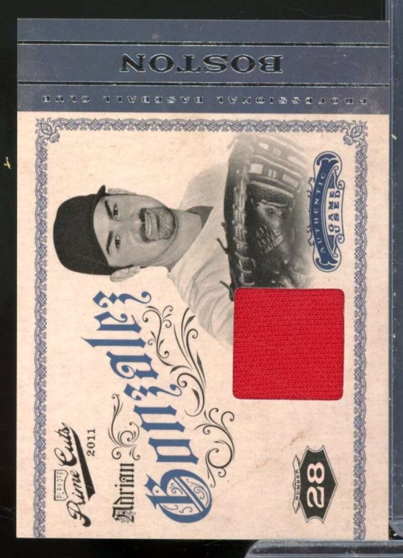 Adrian Gonzalez Card 2011 Prime Cuts Materials #1  Image 1