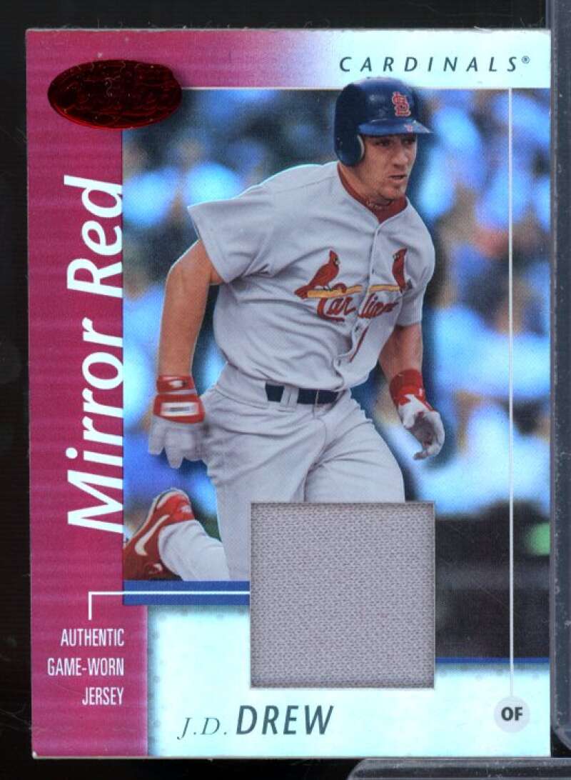 J.D. Drew Jsy Card 2002 Leaf Certified Mirror Red #58  Image 1