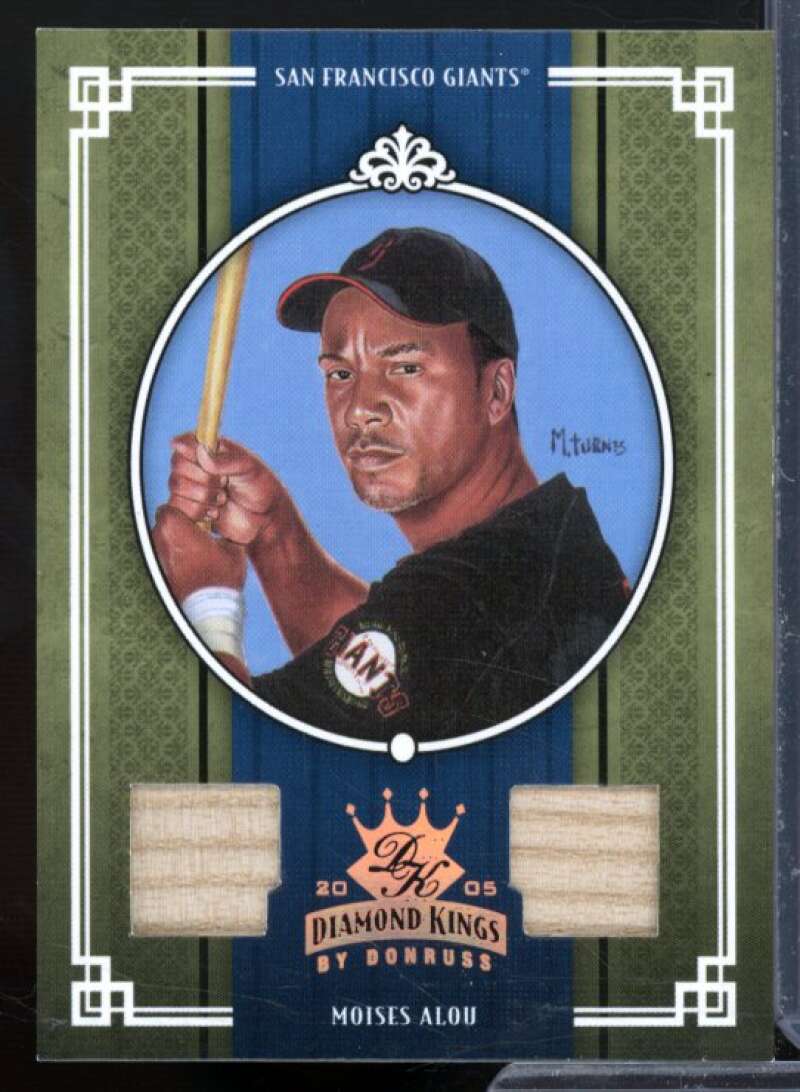 Moises Alou Bat-Bat Card 2005 Diamond Kings Materials Bronze #388  Image 1