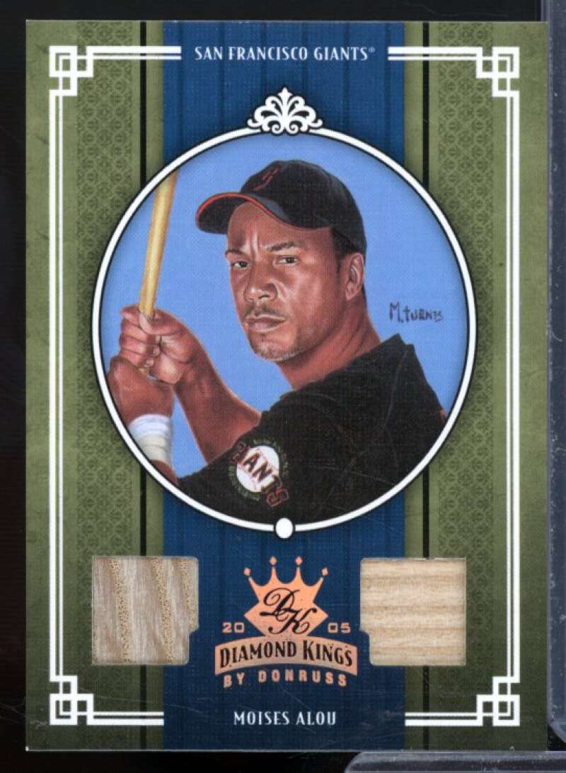 Moises Alou Bat-Bat Card 2005 Diamond Kings Materials Bronze #388  Image 1