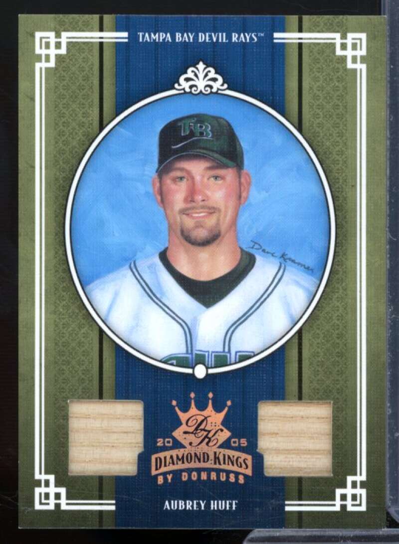 Aubrey Huff Bat-Bat/ Card 2005 Diamond Kings Materials Bronze #402  Image 1