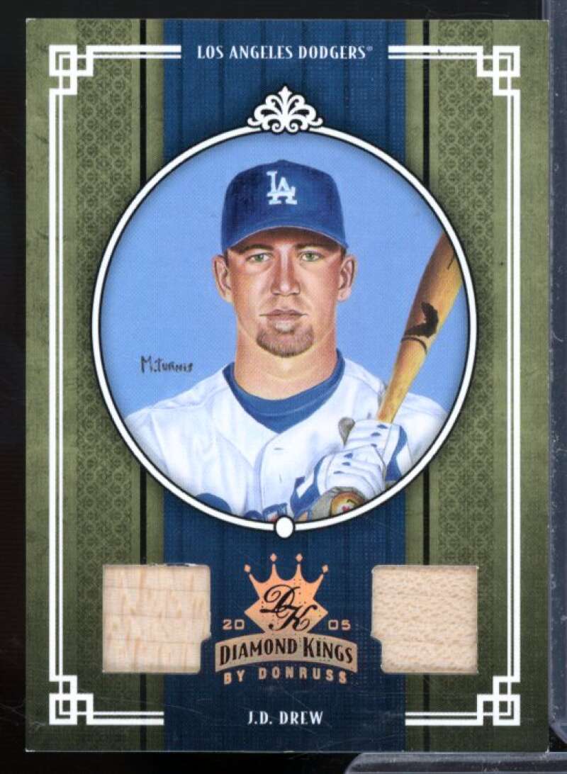 J.D. Drew Bat-Bat Card 2005 Diamond Kings Materials Bronze #356  Image 1
