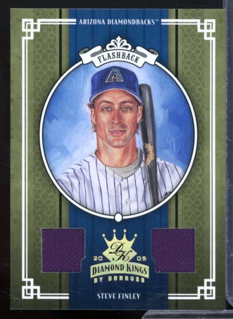 Steve Finley D'backs Jsy-Jsy Card 2005 Diamond Kings Materials Gold #422  Image 1