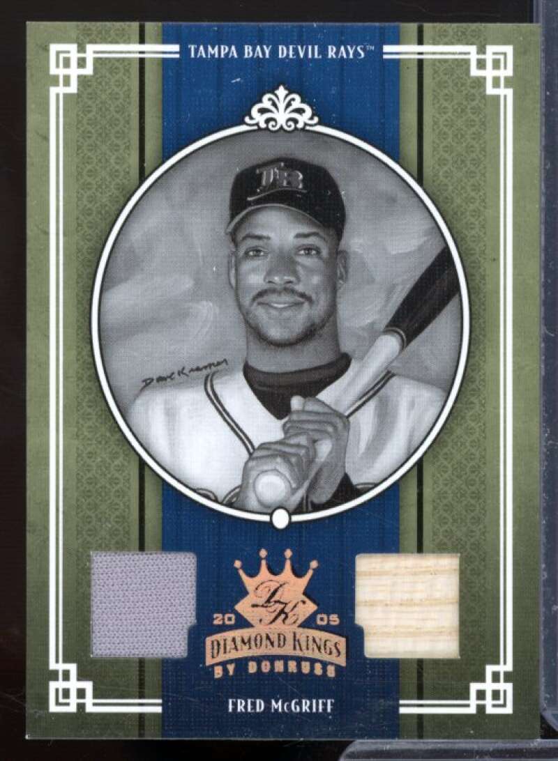 Fred McGriff Bat-Jsy Card 2005 Diamond Kings Materials Bronze B/W #223  Image 1