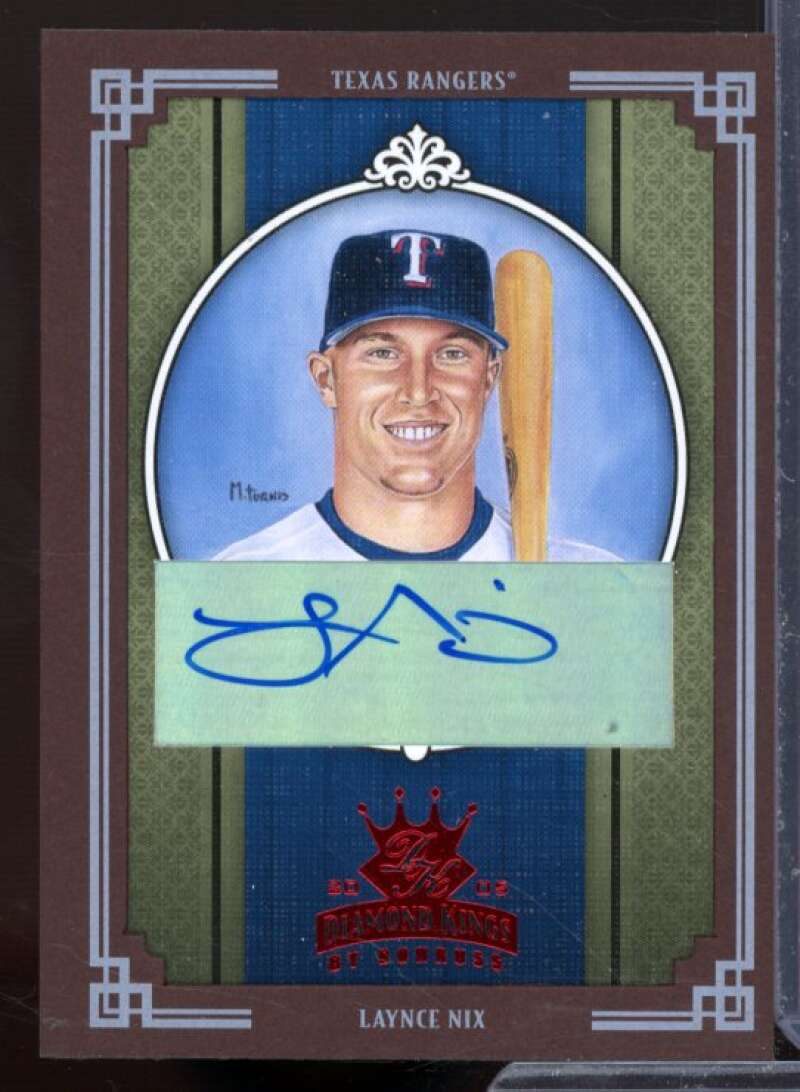 Laynce Nix Card 2005 Diamond Kings Signature Framed Red #232  Image 1