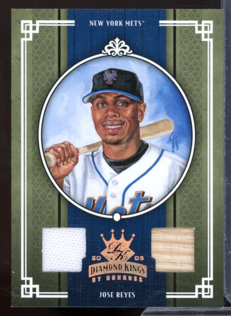 Jose Reyes Bat-Jsy Card 2005 Diamond Kings Materials Bronze #143  Image 1