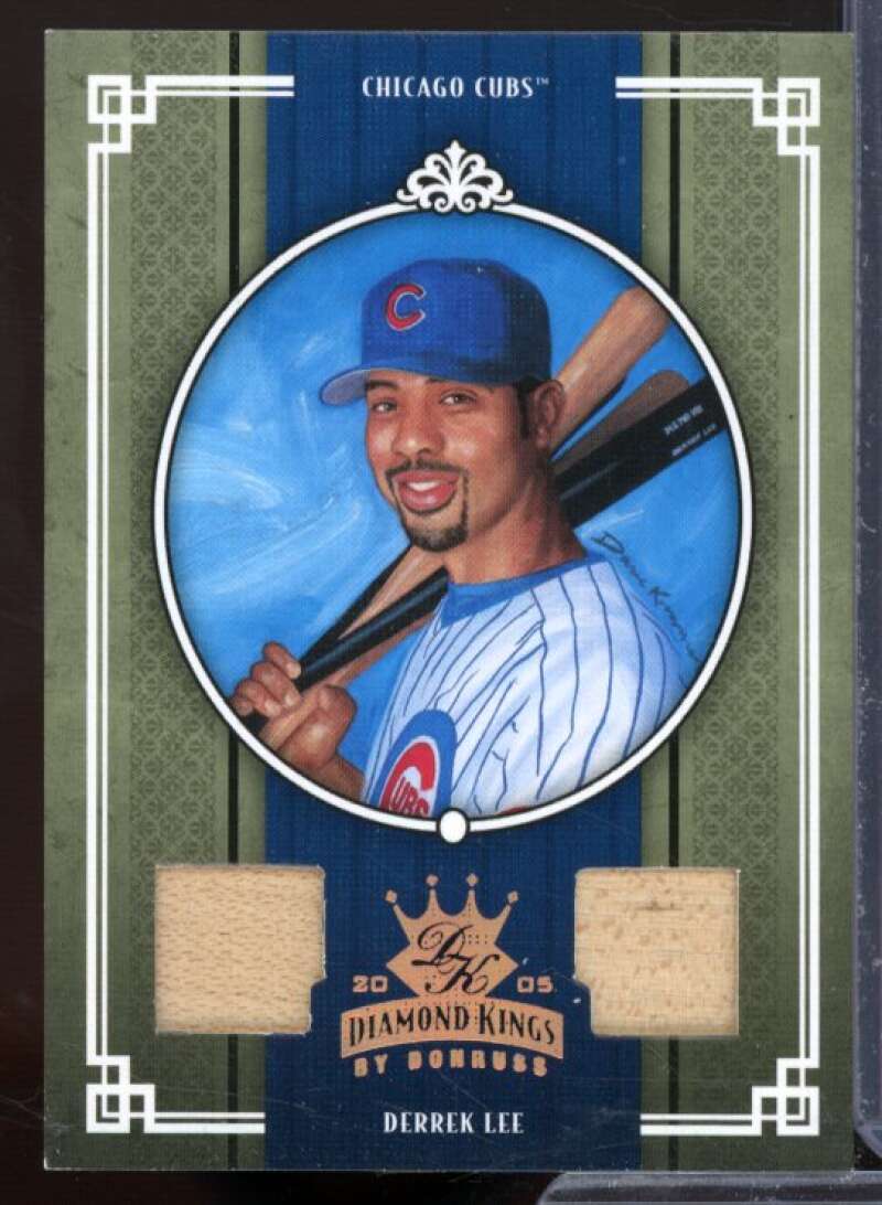 Derrek Lee Bat-Bat Card 2005 Diamond Kings Materials Bronze #52  Image 1