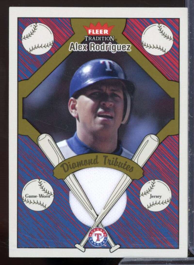 Alex Rodriguez Card 2004 Fleer Tradition Diamond Tributes Game Jersey #AR  Image 1