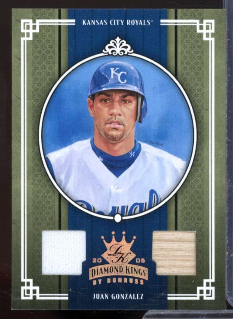 Juan Gonzalez Bat-Jsy Card 2005 Diamond Kings Materials Bronze #114  Image 1