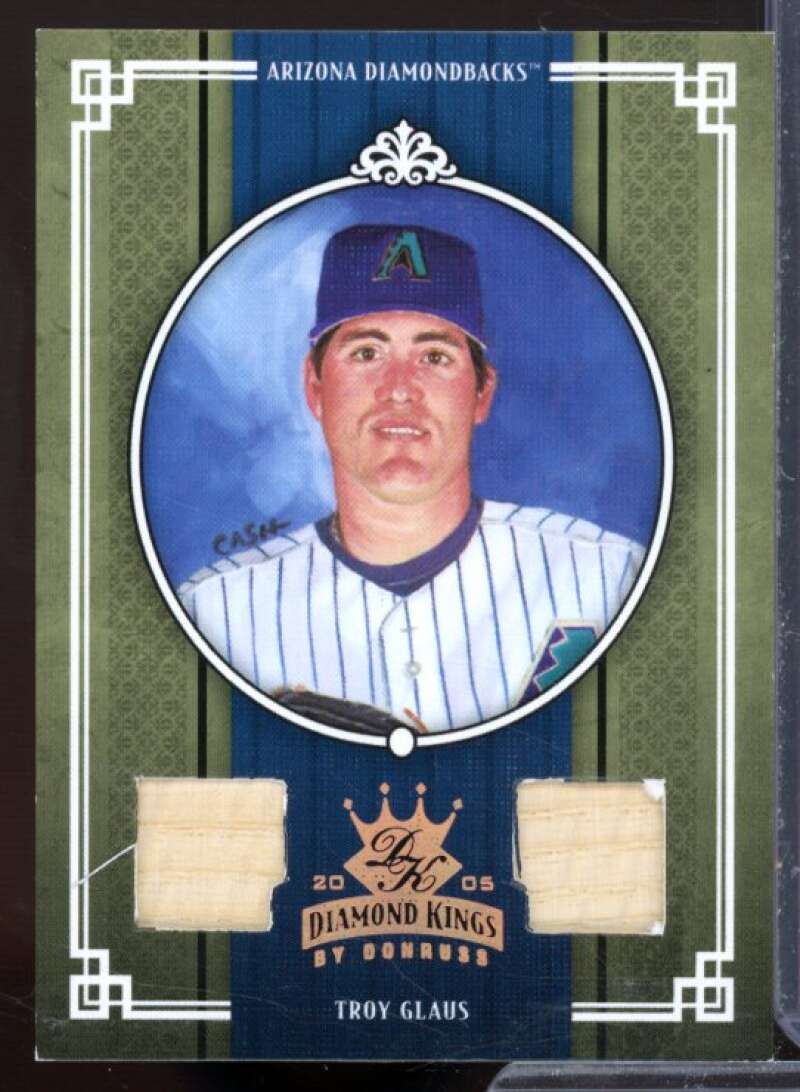 Troy Glaus Bat-Bat Card 2005 Diamond Kings Materials Bronze #311  Image 1