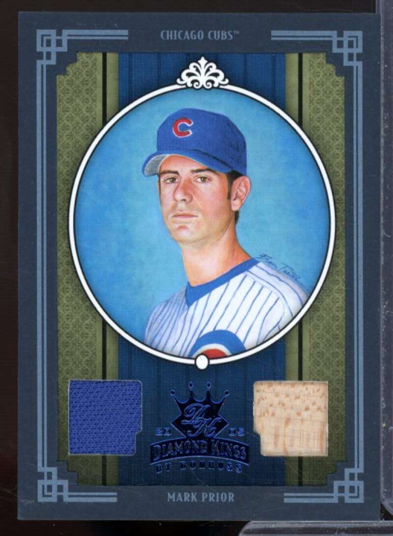 Mark Prior Bat-Jsy Card 2005 Diamond Kings Materials Framed Blue #329  Image 1