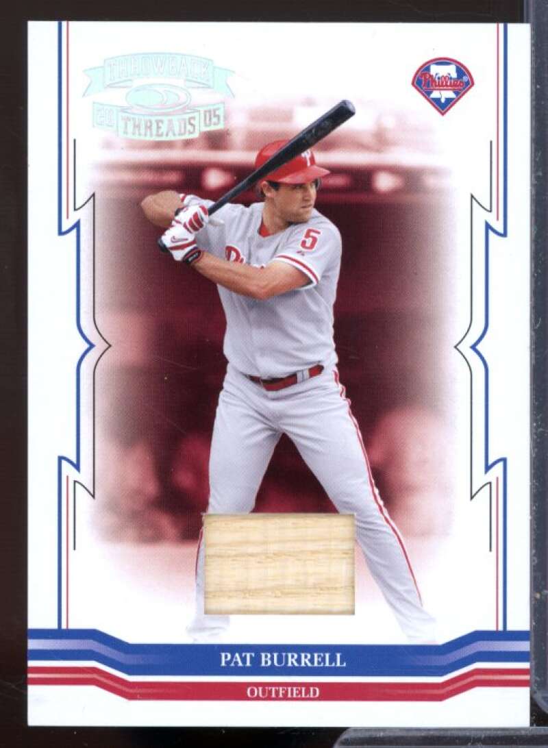Pat Burrell Bat Card 2005 Throwback Threads #154  Image 1