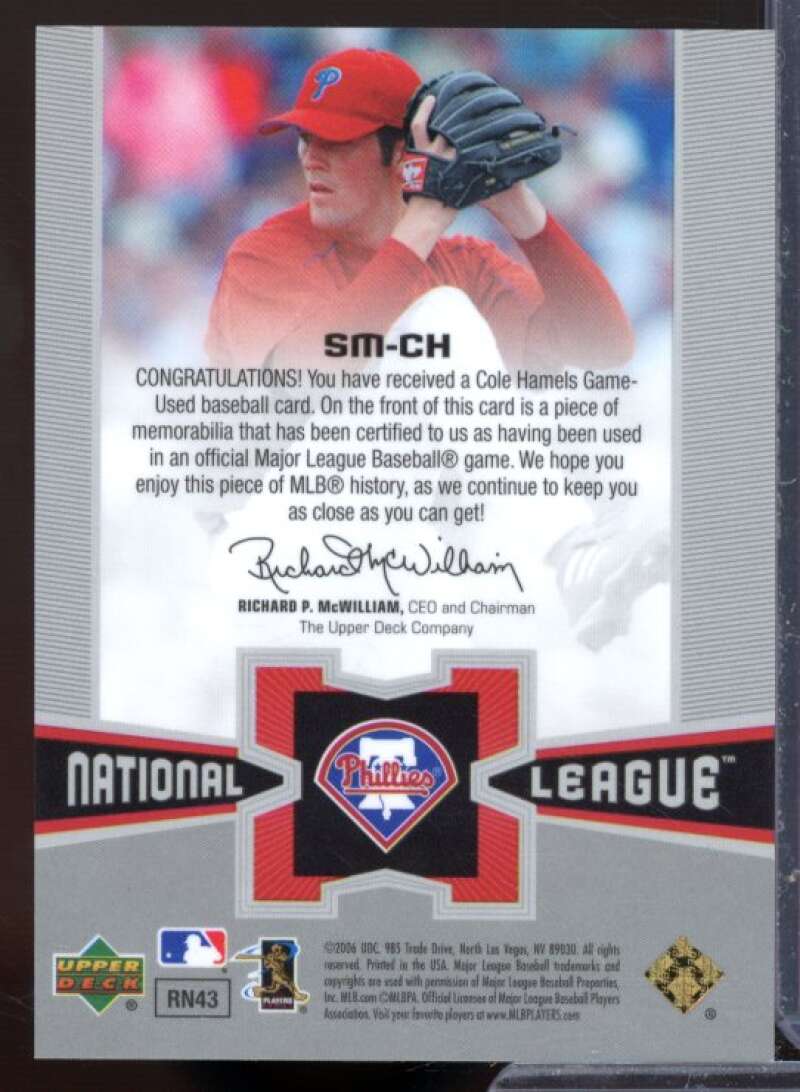 Cole Hamels Jsy Card 2006 Upper Deck Special F/X Materials #CH  Image 2