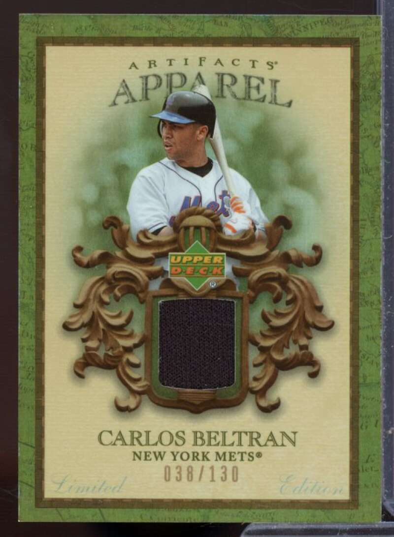 Carlos Beltran Card 2007 Artifacts MLB Apparel Limited #CB  Image 1