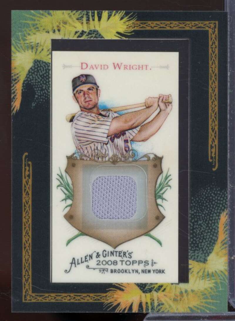 David Wright Jsy C Card 2008 Topps Allen and Ginter Relics #DW  Image 1
