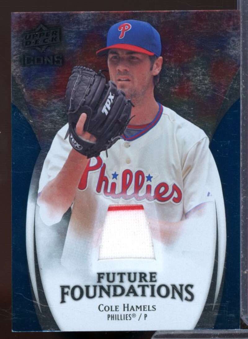 Cole Hamels Card 2009 Upper Deck Icons Future Foundations Jerseys #CH  Image 1