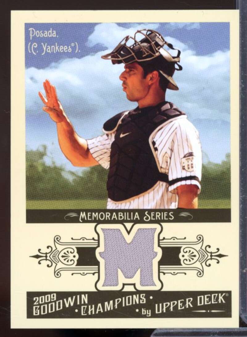 Jorge Posada Card 2009 Upper Deck Goodwin Champions Memorabilia #PO  Image 1