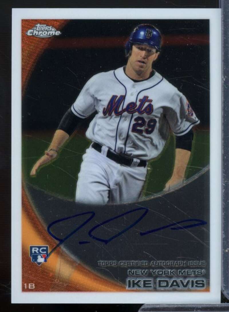 Ike Davis Rookie Card 2010 Topps Chrome Rookie Autographs #184  Image 1