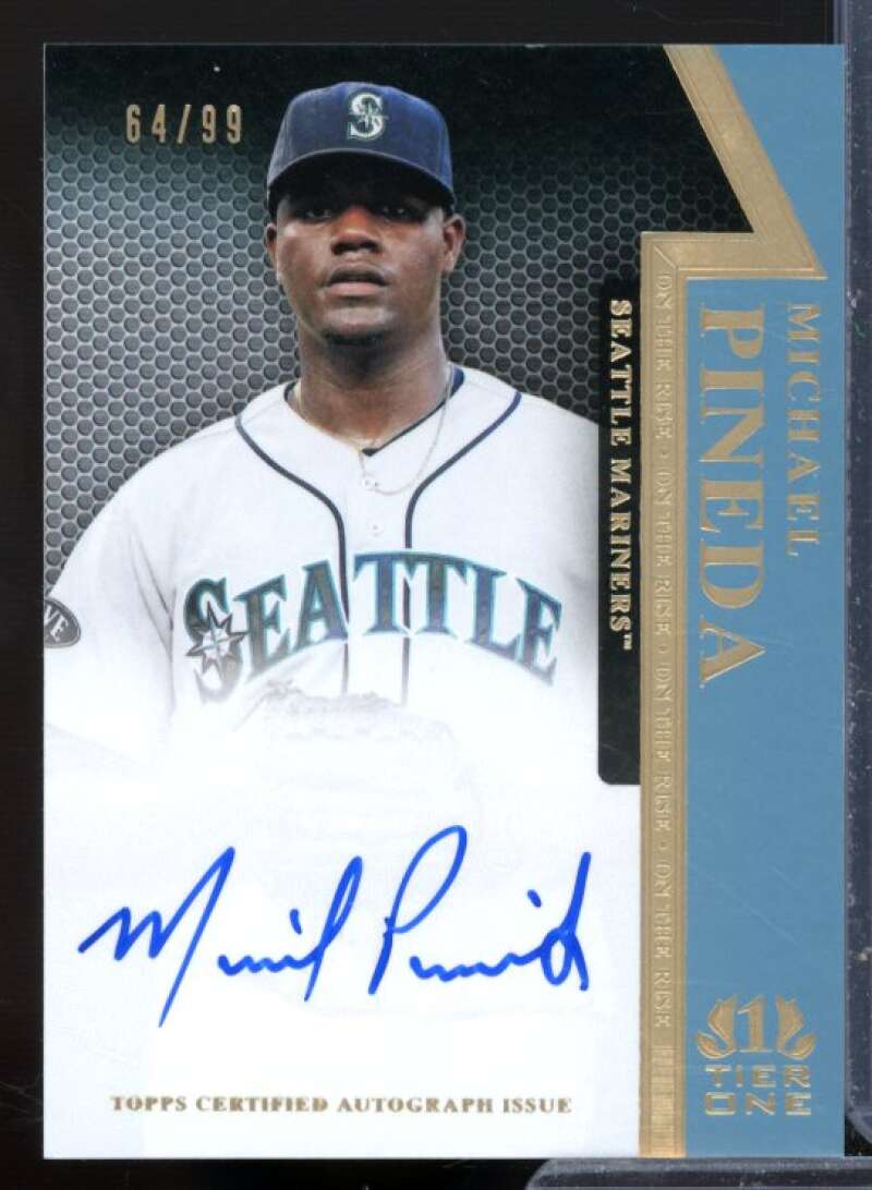 Michael Pineda Card 2011 Topps Tier One On The Rise Autographs #MP  Image 1