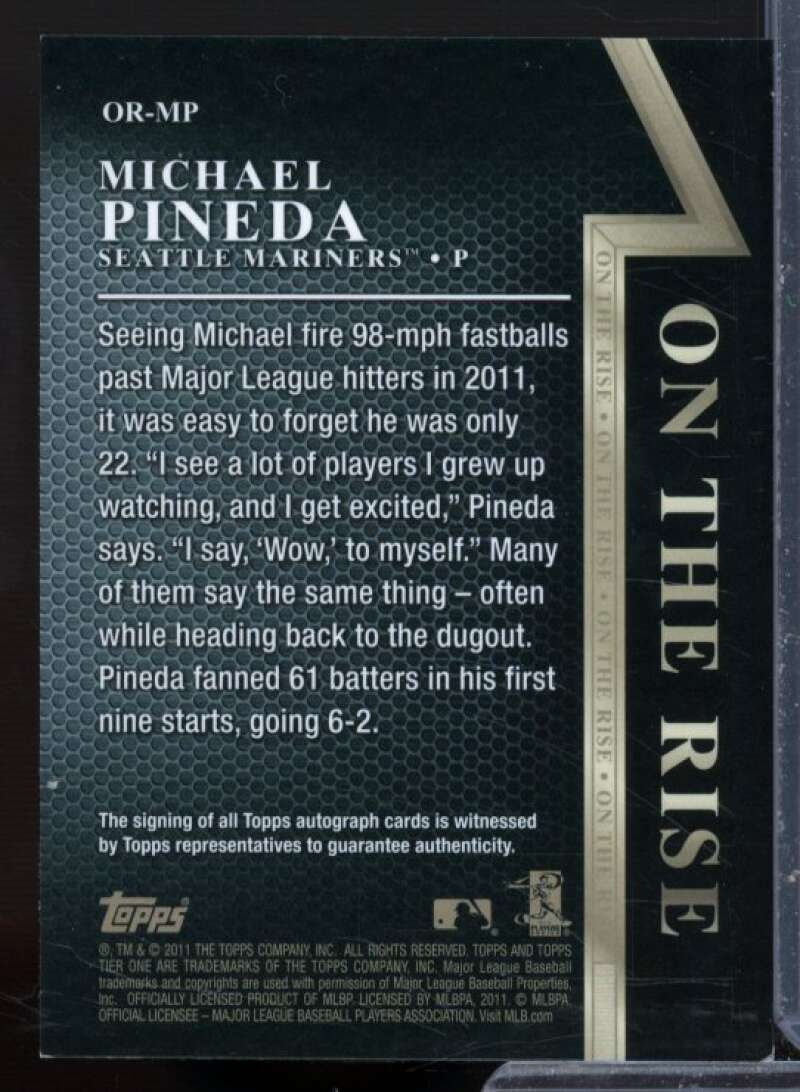 Michael Pineda Card 2011 Topps Tier One On The Rise Autographs #MP  Image 2