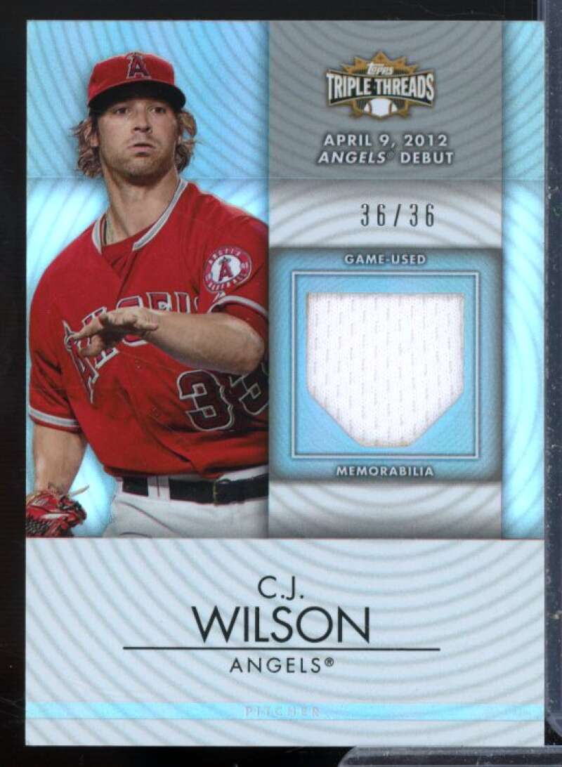 C.J. Wilson Card 2012 Topps Triple Threads Unity Relics #UR284  Image 1