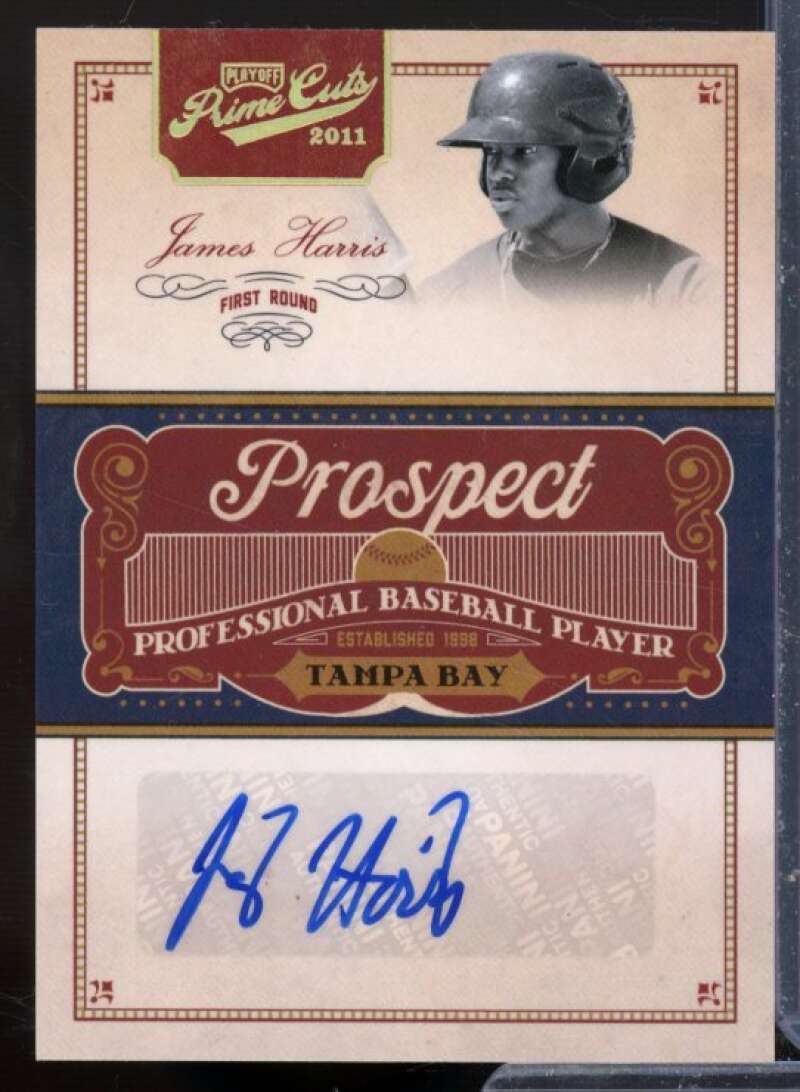 James Harris Rookie Card 2011 Prime Cuts Prospect Signatures Gold #JHA  Image 1