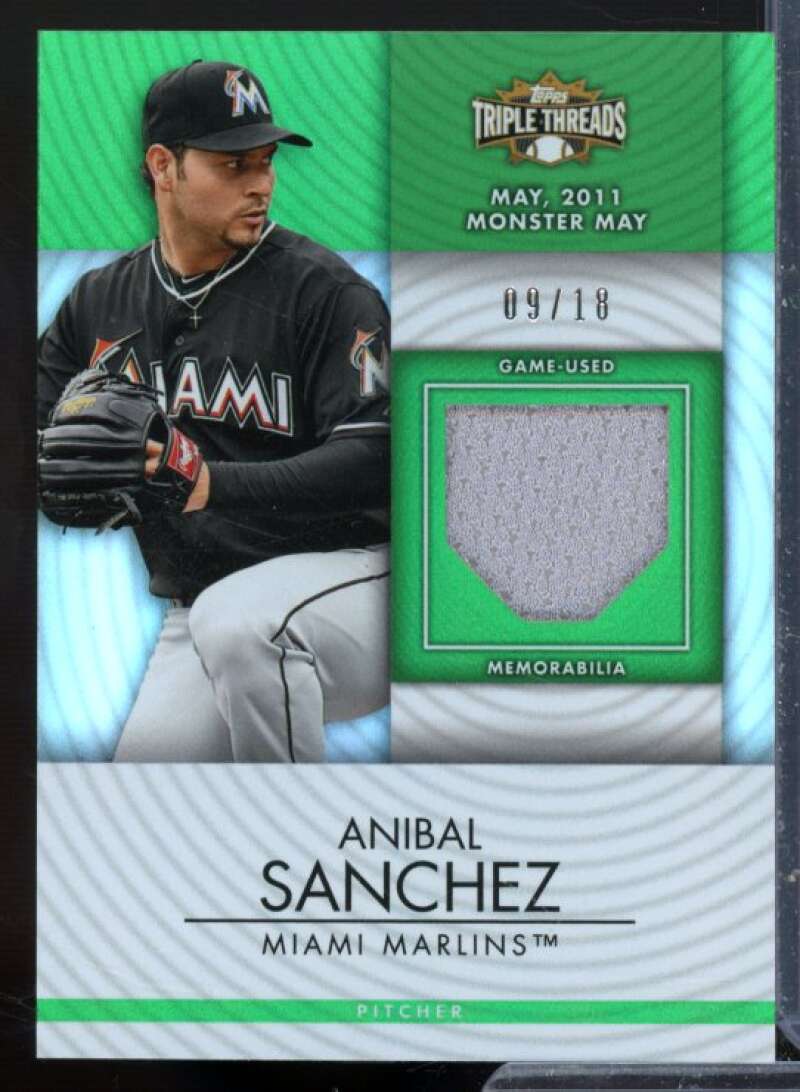 Anibal Sanchez Card 2012 Topps Triple Threads Unity Relics Emerald #UR281  Image 1