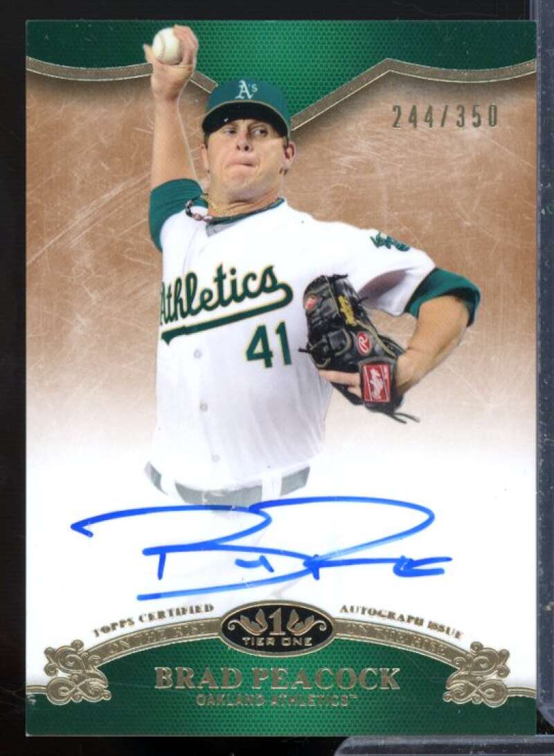 Brad Peacock Card 2012 Topps Tier One On The Rise Autographs #BP  Image 1