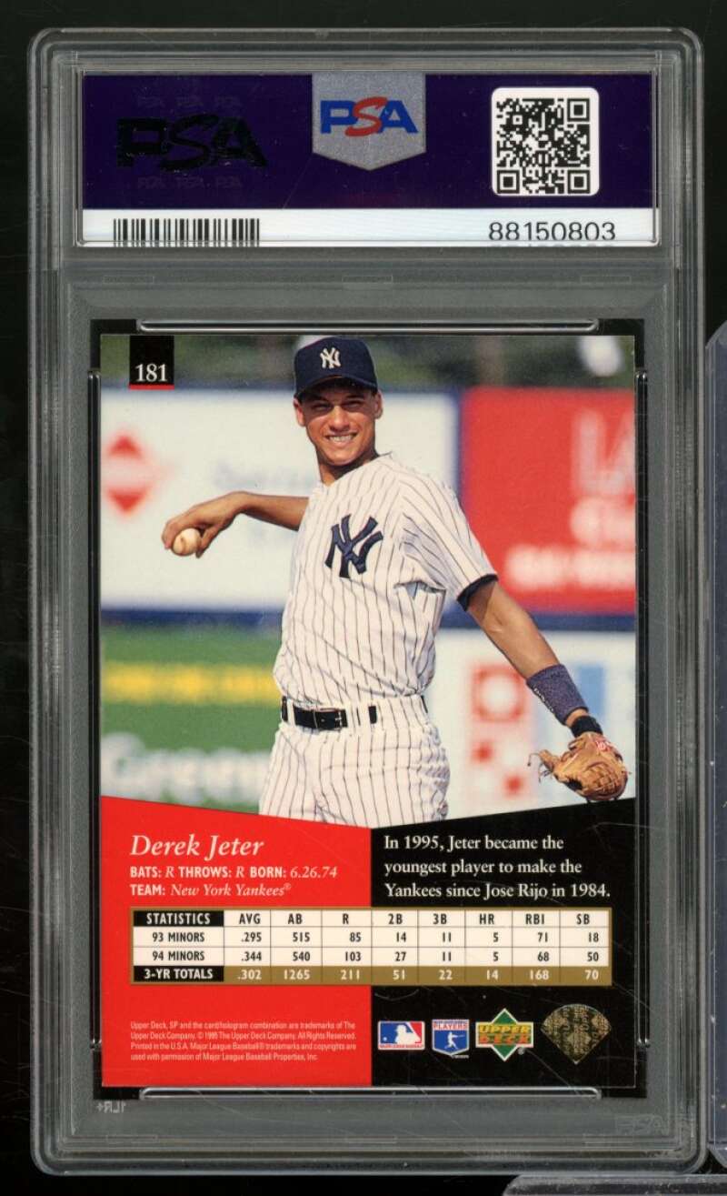 Derek Jeter Card 1995 SP #181 PSA 9 Image 2