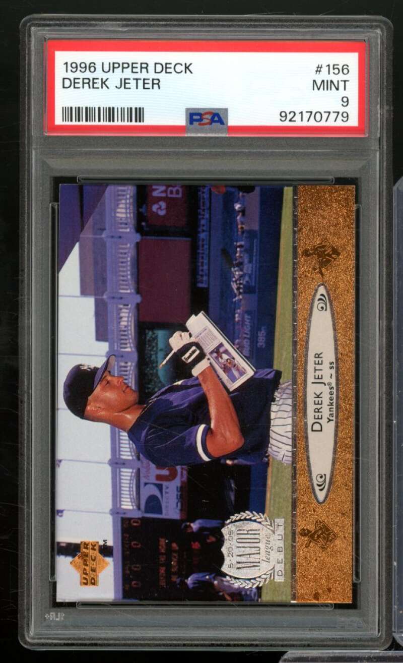 Derek Jeter Card 1996 Upper Deck #156 PSA 9 Image 1