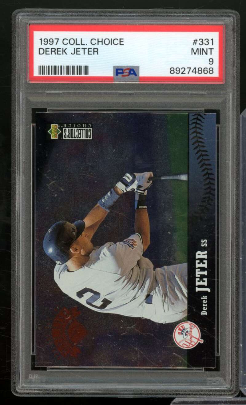 Derek Jeter Card 1997 Collector's Choice #331 PSA 9 Image 1