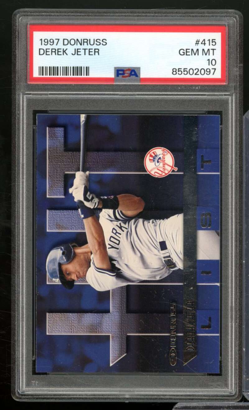 Derek Jeter Card 1997 Donruss #415 PSA 10 Image 1