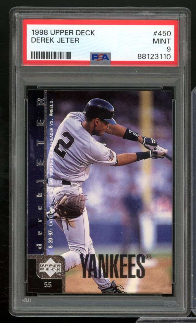 Derek Jeter Card 1998 Upper Deck #450 PSA 9 Image 1