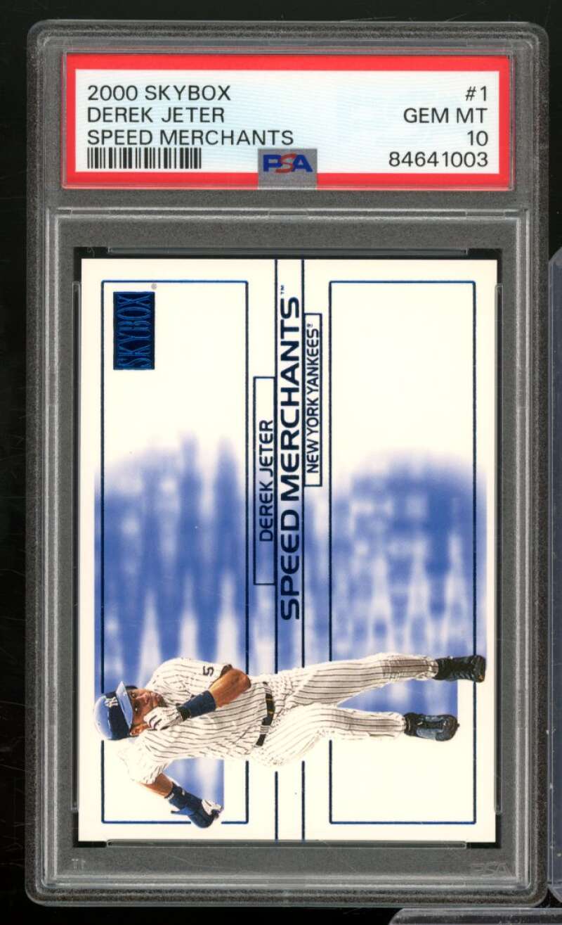 Derek Jeter Card 2000 Skybox Gem Speed Merchants #10 PSA 1 Image 1