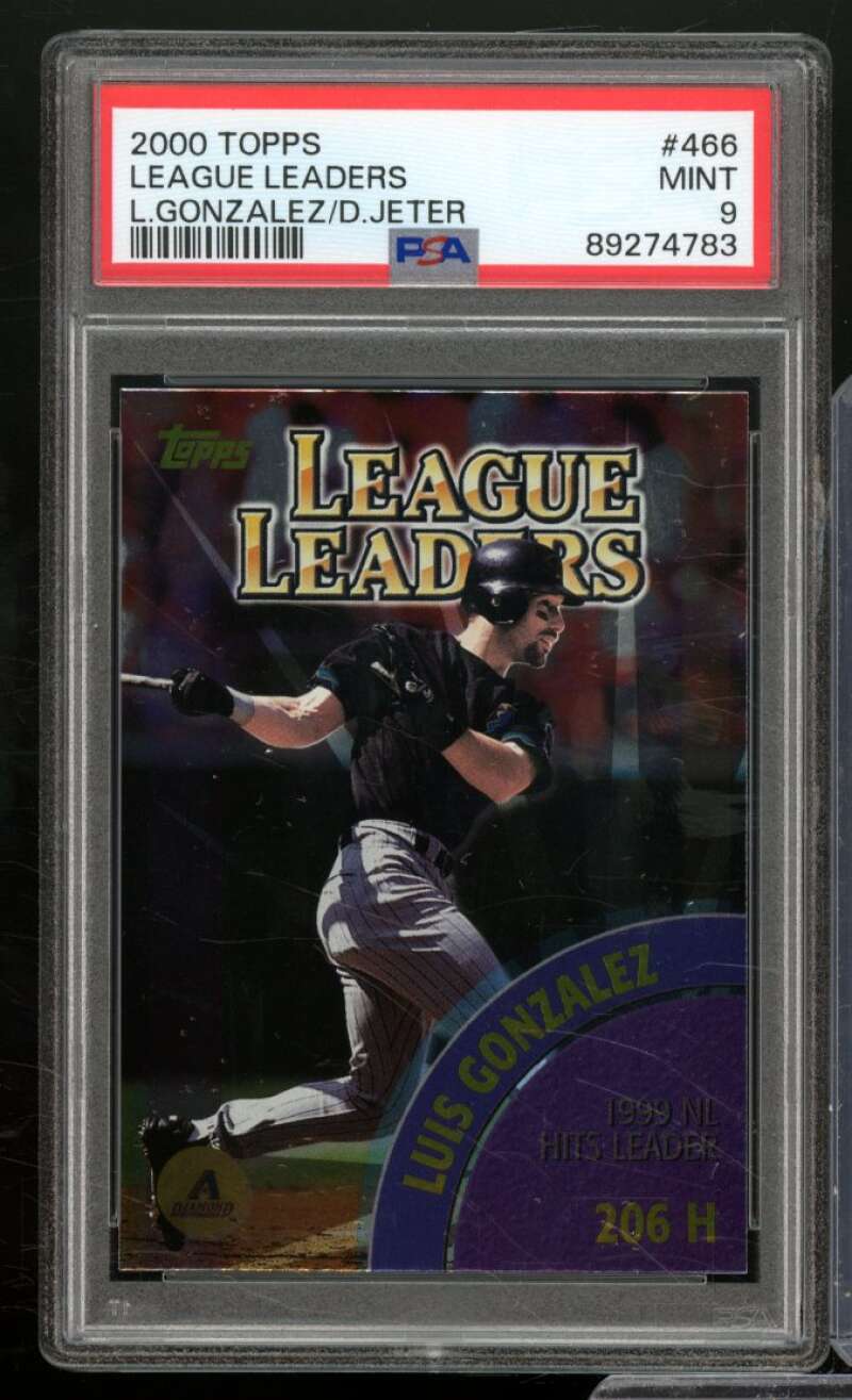 Luis Gonzalez/Derek Jeter Card 2000 Topps #466 PSA 9 Image 1