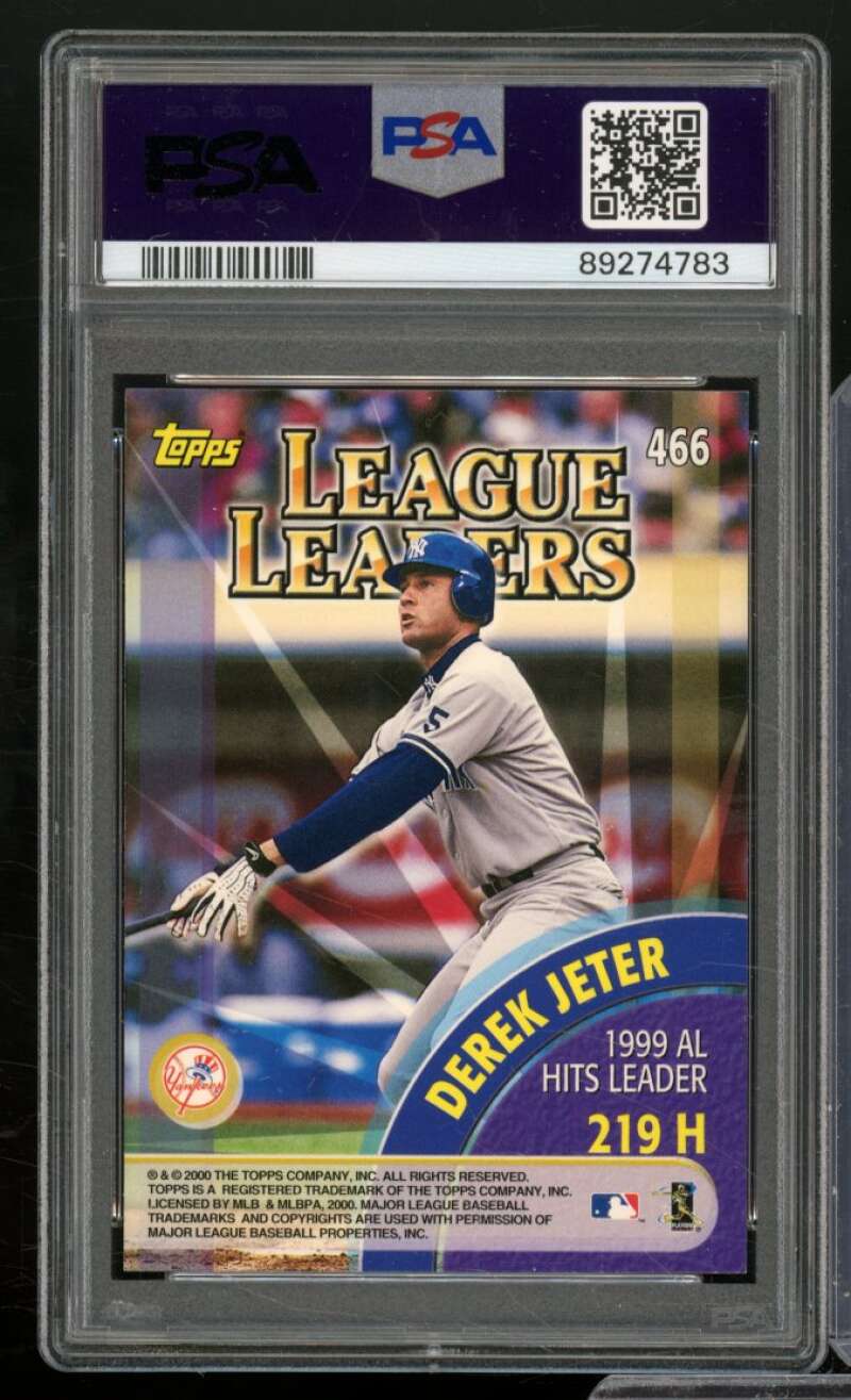 Luis Gonzalez/Derek Jeter Card 2000 Topps #466 PSA 9 Image 2