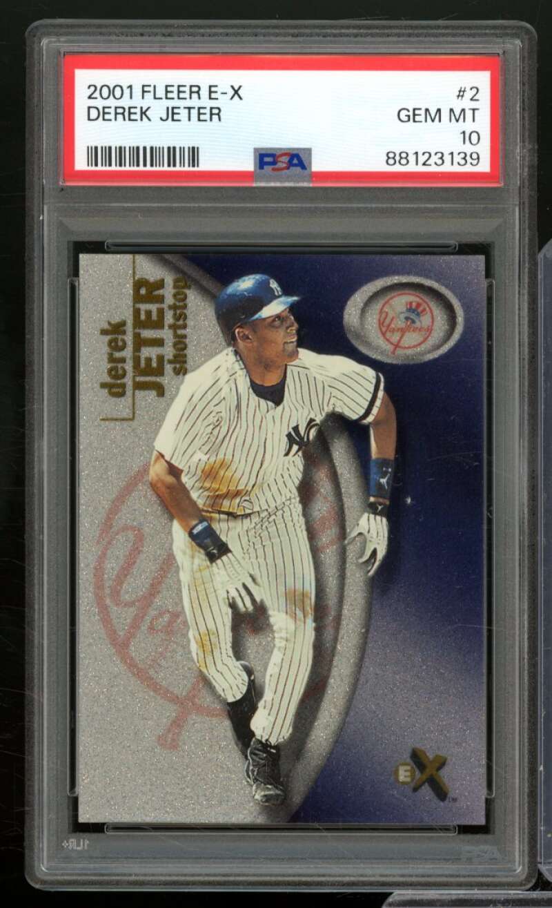 Derek Jeter Card 2001 Fleer E-X #2 PSA 10 Image 1